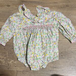Floral Ruffled Kids One Piece